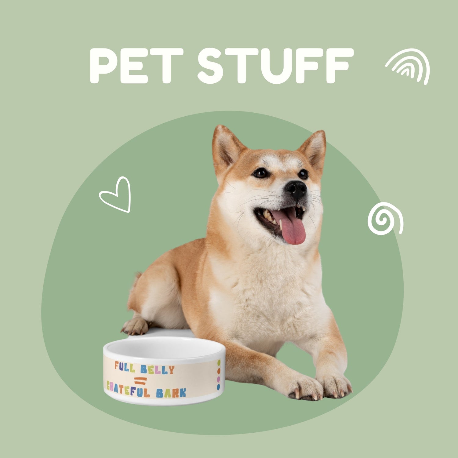 Pet bowls and personalized food mats collection