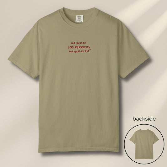 T-shirt for dog lovers with quote on Spanish