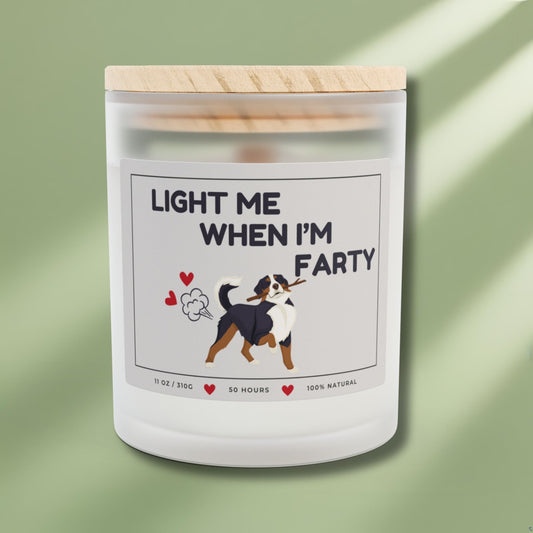 Dog lover candle for dog parents front sides