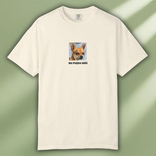No puedo mas quote T-shirt for dog lovers in beige 